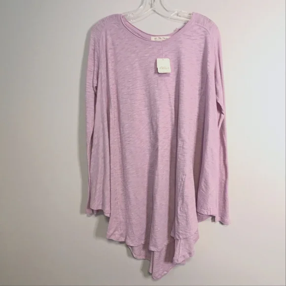 NWT Free People Aria Long Sleeve Trapeze Top Size Small  Light Purple OB1645805 - Picture 5 of 9